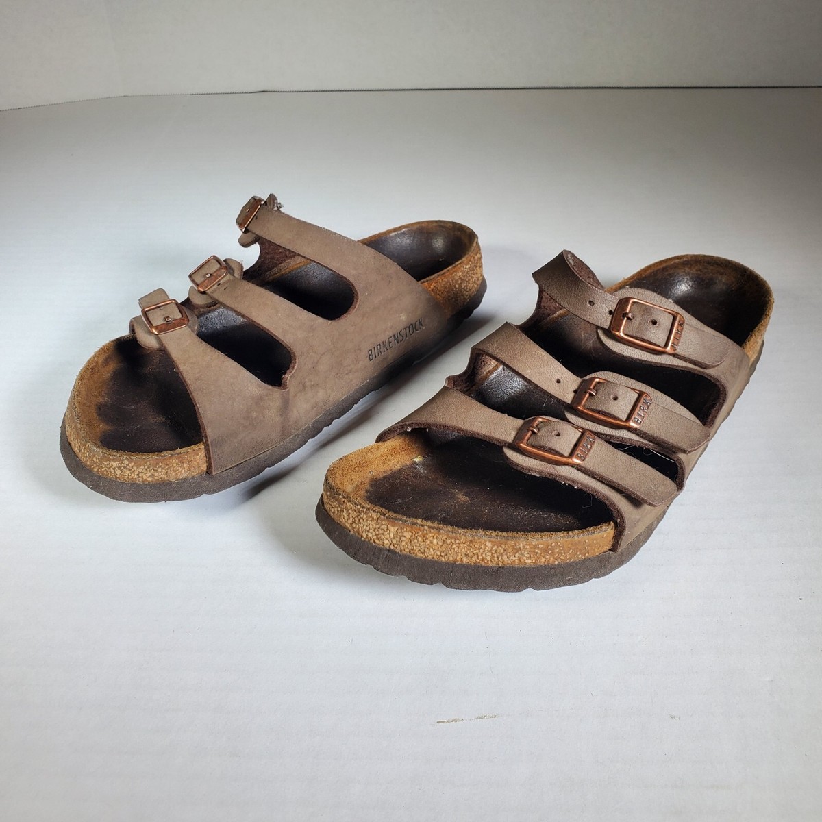 Birkenstock Brown Triple Buckle Strap Sandals | eBay display picture 1