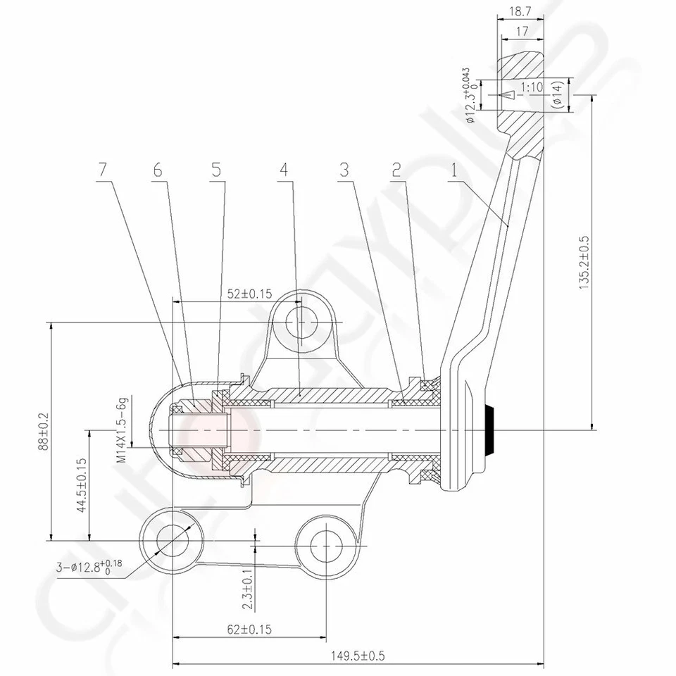 Suspensión 12 rótulas inferiores de varilla de amarre exterior para camioneta Toyota 89-95 tracción trasera Foto 2 de 4