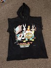 Vintage 90’s Harley Davidson Harley Heroes Looney Toons Sleevelees Hoody Large — photo 1