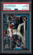 SPENCER STRIDER ROOKIE 2022 Topps Now #825 BLUE/49 GRADED PSA 10 GEM MINT Braves