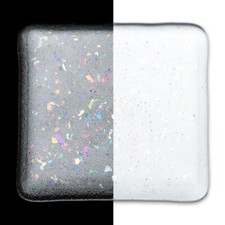 1101 Clear Transparent Iridized Medium Full Jar 16 ounces 90 COE Bullseye Frit