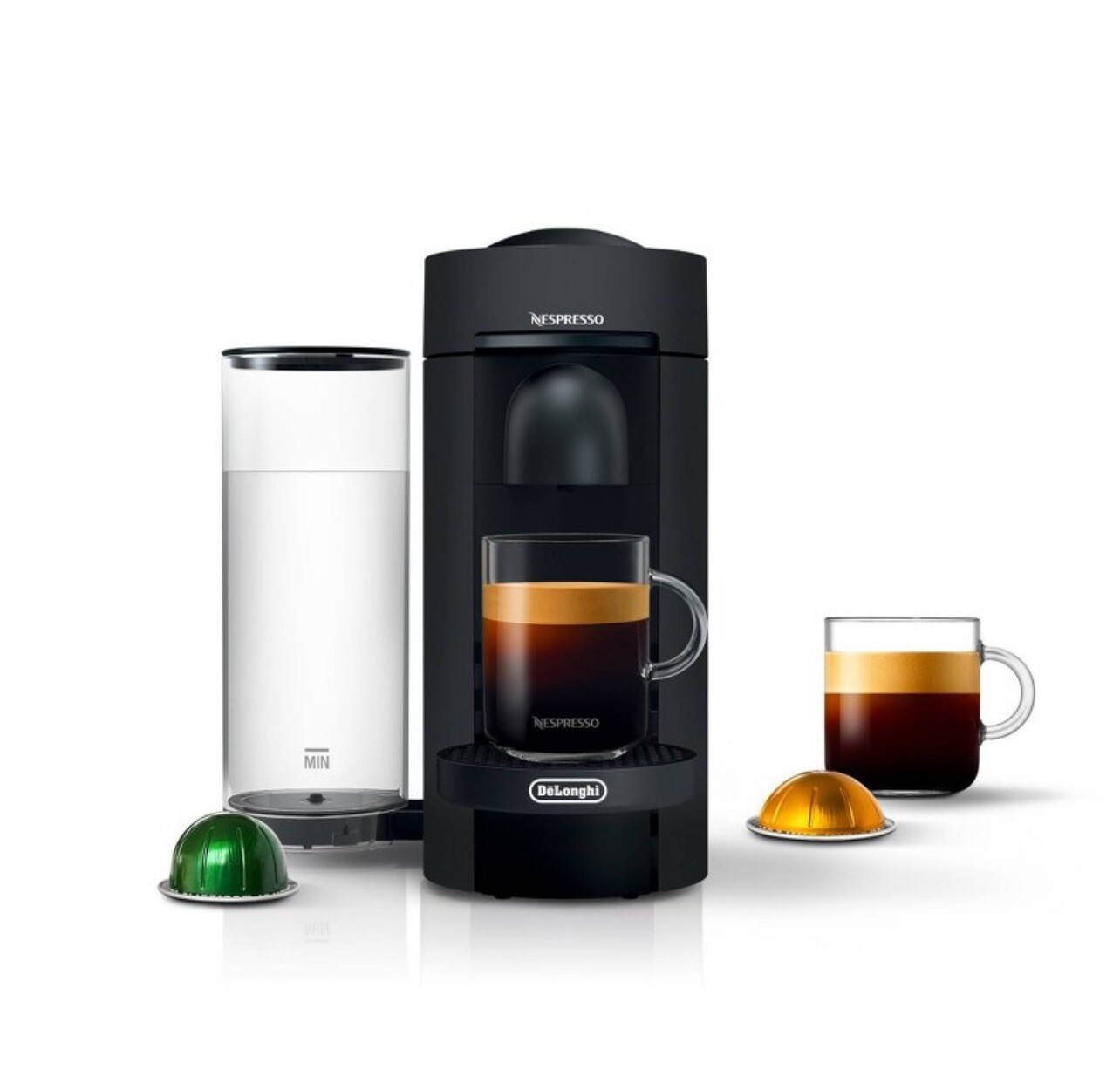 Nespresso Vertuo Plus & Aeroccino3 with Milk Frother DeLonghi Titan