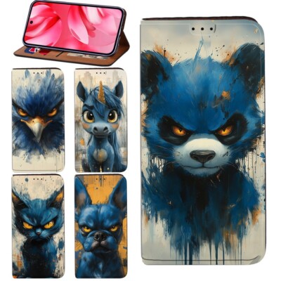 Leder Handy Ständer Folio Cover Case passt Google Pixel 8a