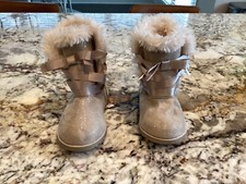 Toddlers Girls Koala Kids Tan Fur Boots, Size 7C