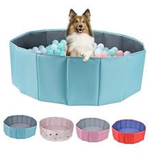 Dog Ball Pit, Ball Pit for Toddlers, Foldable Ball Pit for Dogs, Medium Blue