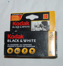 KODAK 35mm Black  White 400 Film 3 Rolls Pack NOS Expired 12/2005