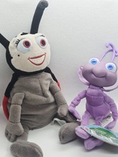 Vtg Disney Store Pixar A Bug  s Life Dot  Francis Beanbag Plush Fun Movie Fan