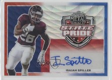 2022 Leaf Metal Draft Red White & Blue Wave 7/7 Isaiah Spiller #SP-IS1 Auto qf8
