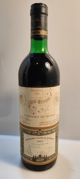 1983 GRAN RECOSIND Reserva VINO NOBLE DE CRIANZA"Ampurdan Costa Brava"