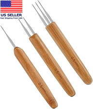 3 Pcs Dreadlock Crochet Hook for Hair, Dreadlock Needle Tool for Braid Craft 1 H