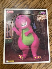 Vintage Playskool Barney Puzzle From 1996 8 P...