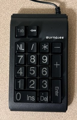 Numeric Keypad for Laptop USB Keypad Portable Ultra Slim BLACK