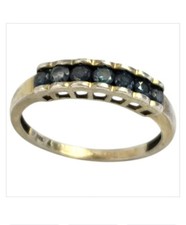 Vintage 1990s blue Diamonds Sterling Silver R...