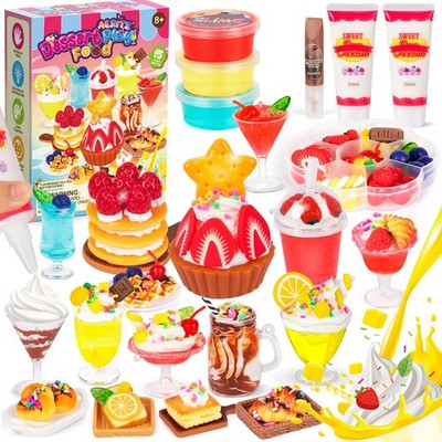 Alritz Making Miniature Food Toys Set, Mini Desserts miniature, Multicolored 