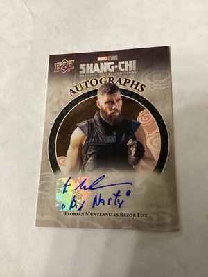 2024 Marvel Shang Chi Autographs Florian Munteanu Razor Fist Signature A-2 Auto!