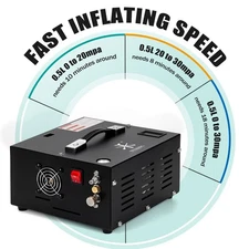 TUXING 4500psi High Pressure Pcp Air Compressor Oil/Water-Free PCP Air Pump 12V