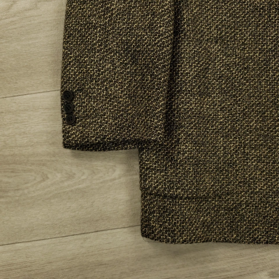 Pal Zileri Vtg Knit Tweed Blazer Men's 44R (EU 54R) Three Button Patch Pocket - Image 4 of 4