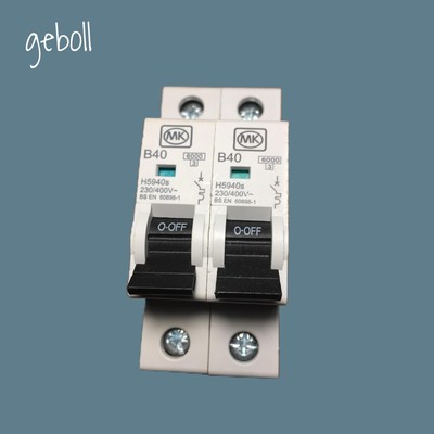 2 X MK SENTRY H5940 MCB MK SENTRY 40 AMP MCB 1P 40A B40 H5940s H5940