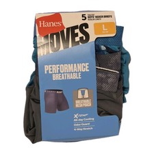 Hanes Performance Breathable Boys Boxer Briefs, 5pack, Size L 12-14