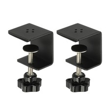 C Clamps, 2 Pcs Adjustable Metal Black Desk Clamp, Black