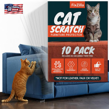 Fixzilla anti Cat Scratch Furniture Protector, 10-Pack Couch Protector from Cat