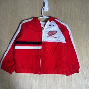 Vintage Red Wings Jacket Kids 4T Red Wings Hooded Full Zip-Up 90s