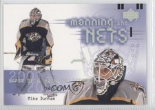 2001-02 Upper Deck Mask Collection Manning the Nets Mike Dunham #117 0a1