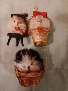 Japanese Chin Dogs Set Of 3 Vintage 1970's