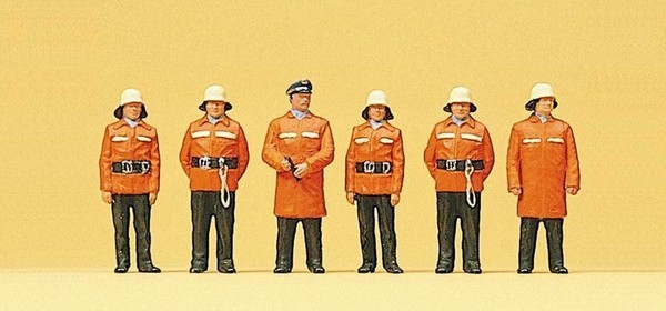 FeuerwehrmäNner In Schutzkleidung (6) Exklusives Ho/Oo Figuren Set Preiser 10214-image