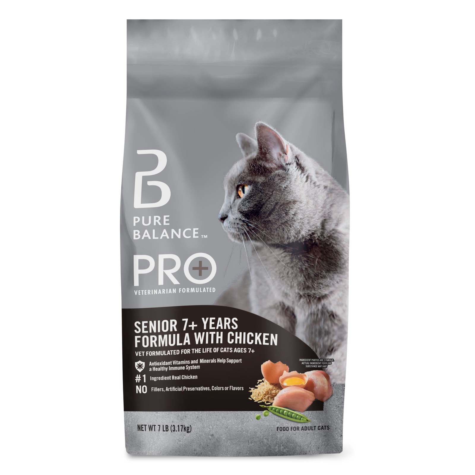 Pro+ Senior Formula with Chicken Dry Cat Food, 7 Lbs