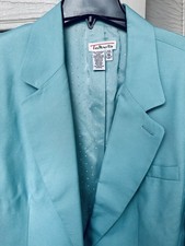 NWOT Talbots Viscose Rayon Silky Academia Preppy Blazer Blue Women  s 16