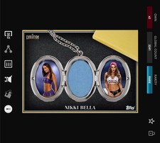 DIGITAL Topps WWE Slam 25 - EVOLUTION THEN & NOW MAT RELIC Yellow - NIKKI BELLA