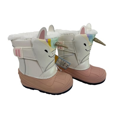 Cat & Jack Waterproof Winter Snow Boots Unicorn Toddler Kids Size 9 NEW