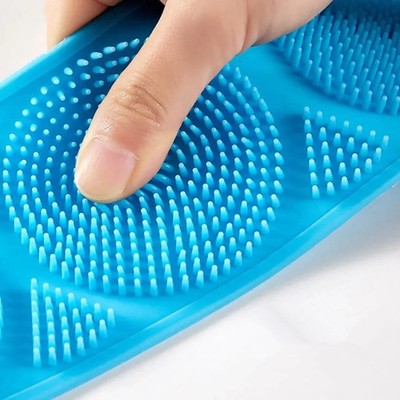 Silicone Body Back Scrubber Double Side Bathing Brush For Skin Deep Cleaning