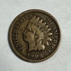 1908 S Indian Head Cent, Key Date, ~G+, $.01 US Coin, FREE SHIPPING!