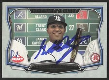 2015 Bowman Draft Night Garrett Whitley Auto Tampa Bay Rays #DN-4 Card Signed