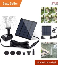 Solar Fountain Pump Kit Plastic 1.8W Outdoor Garden Pond Fish Tank