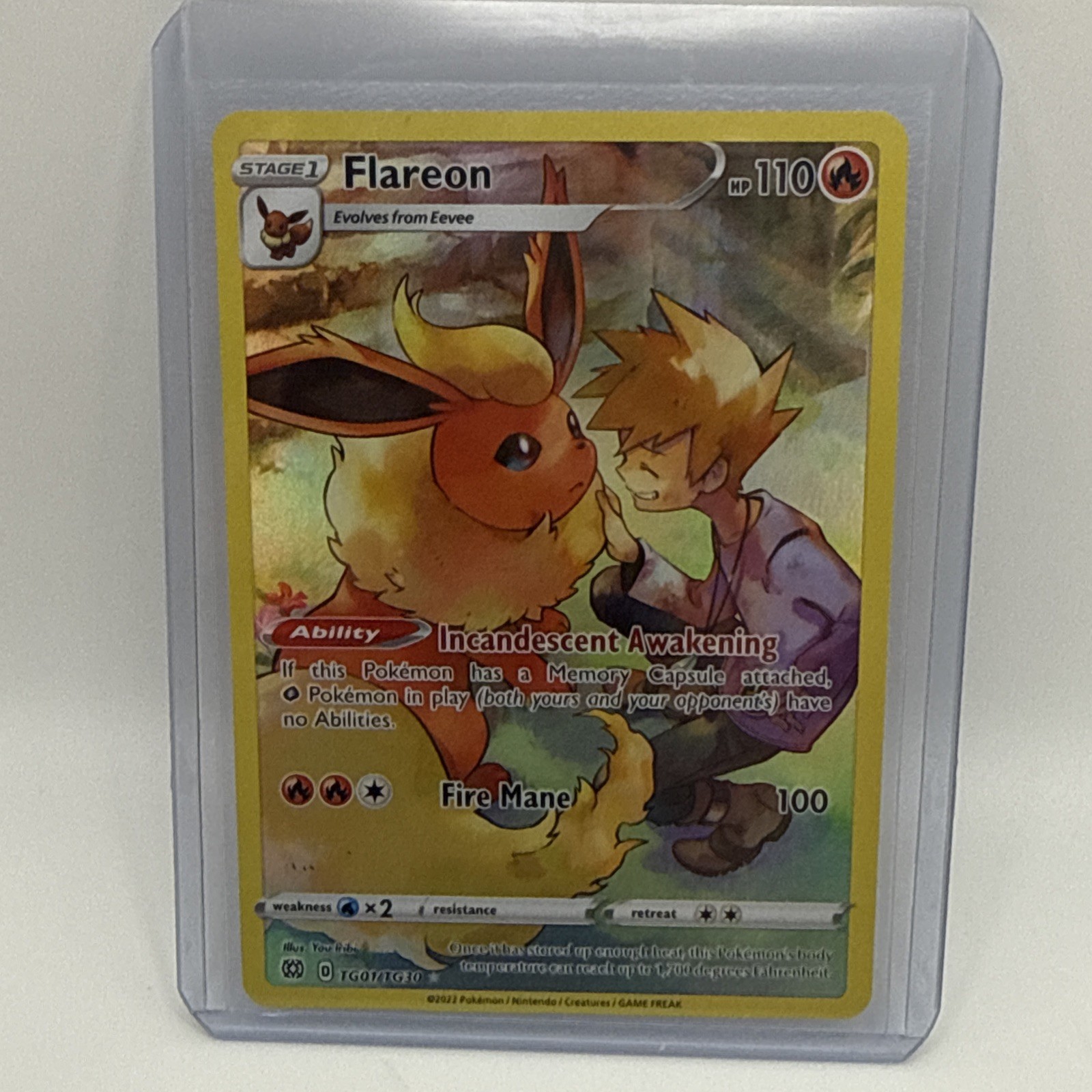 Flareon & Blue TG01/TG30 Brilliant Stars Trainer Gallery NM Rare Pokemon Card