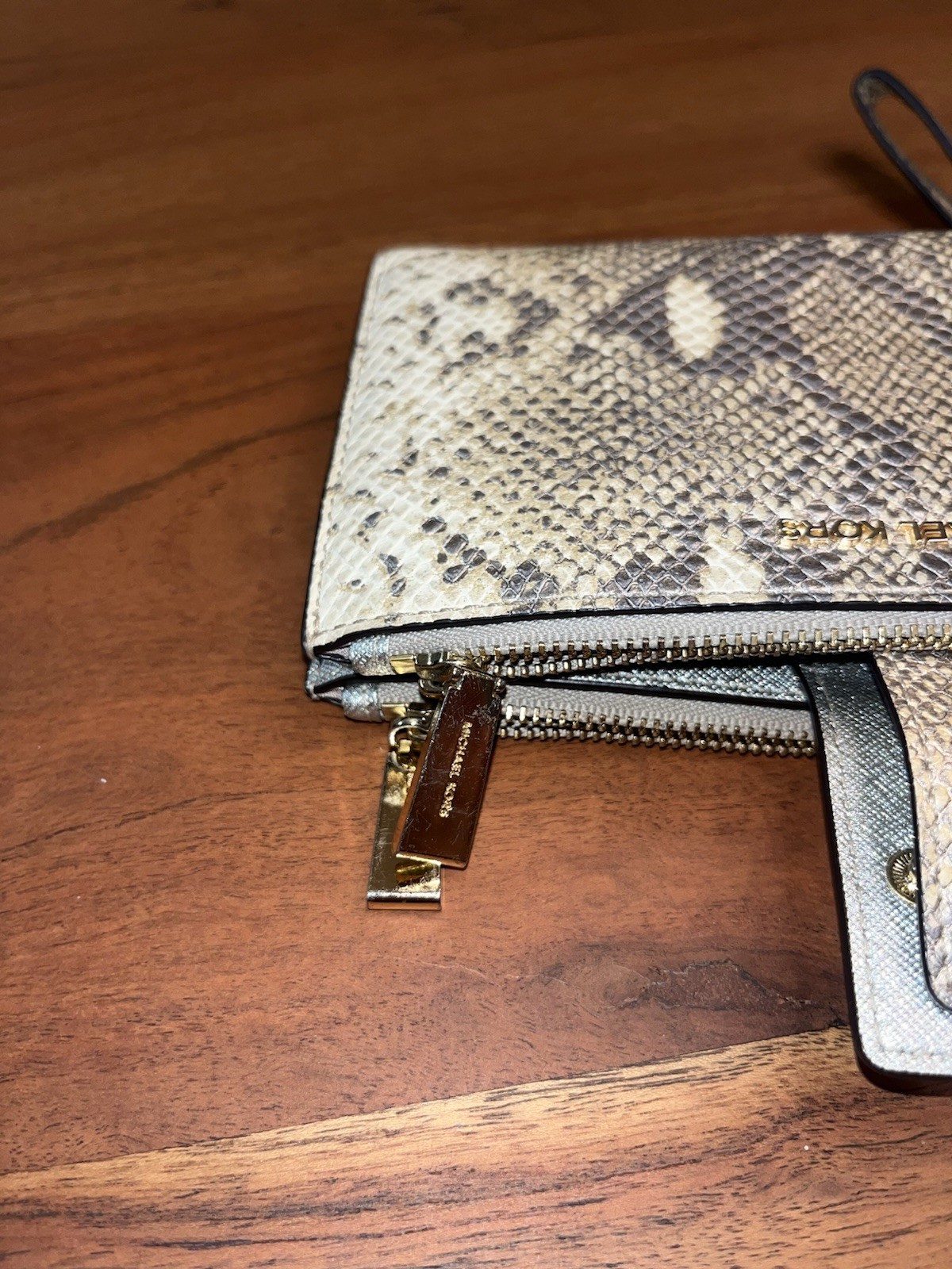 Michael Kors Jet Set Python Leather Lg Flat Phone… - image 8