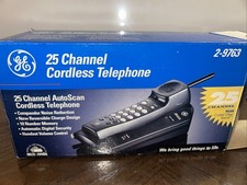 GENERAL ELECTRIC GE 2-9750 Cordless Telephone 25 Channel VTG NOS Complete