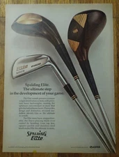 1972 SPALDING ELITE Golf Clubs Elite Woods Elite Irons Magazine Ad