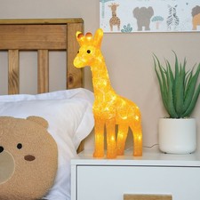 LED Acrylic Giraffe Night Light Battery Lamp Standing Giraffe Lamp for Kids Room