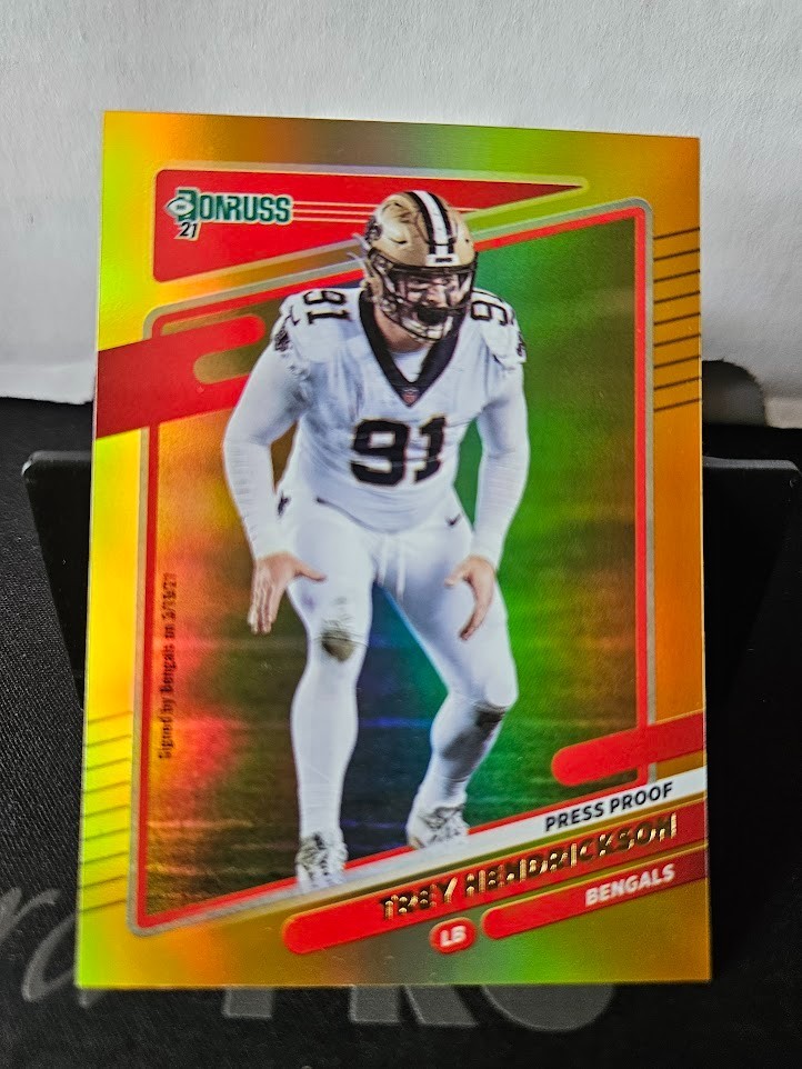 2021 Donruss Football Premium Gold Press Proof #100 Trey Hendrickson Bengals
