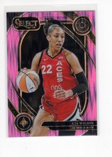 2025 Panini Select WNBA A'ja Wilson #238 COURTSIDE PINK FLASH PRIZM