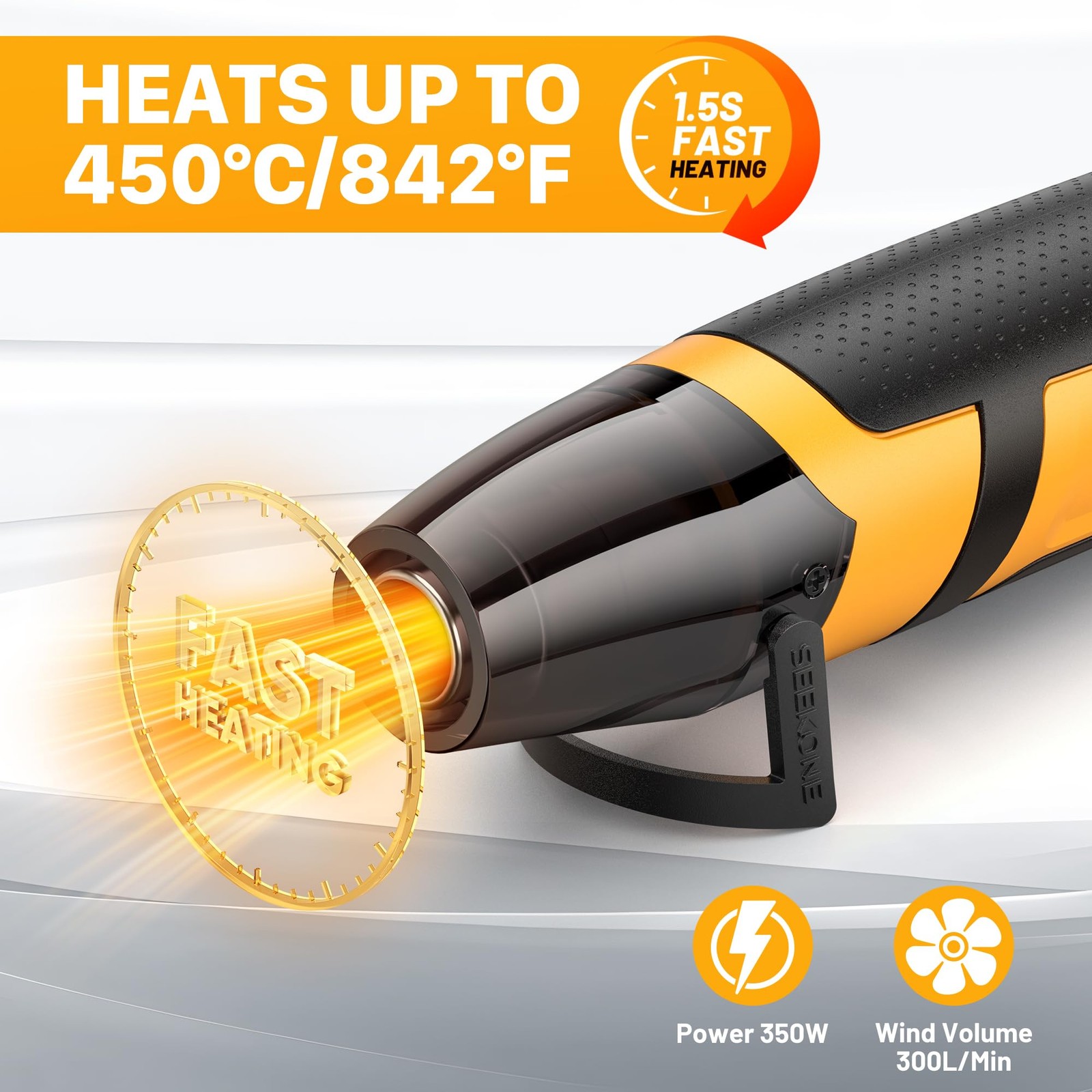 Heat Gun 350W with 2 Temp Settings Hot Air Tool for Crafting & Shrink Tubing