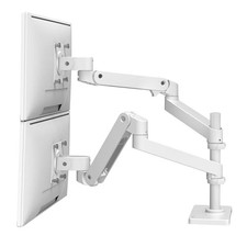 Ergotron 45690290 Vertical Stacking Dual Monitor Desk Mount White