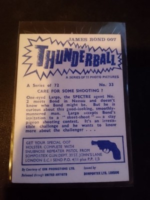 SOMPORTEX - THUNDERBALL 1967 - #33 - HOCHWERTIGE JAMES BOND 007 KARTE!!