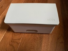 Ubbi Wipe Dispenser with Weighted Plate Gray  White Baby Nursery Modern