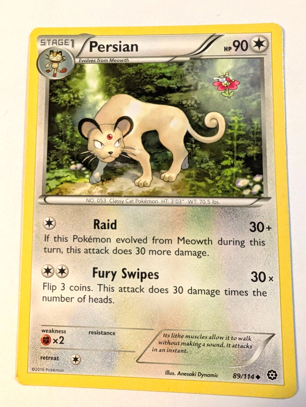 Pokémon Card - Persian 89/114 Pokemon