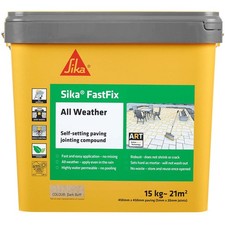 Sika FastFix All Weather Jointing Compound Dark Buff 15kg Patio Paving Grout DIY